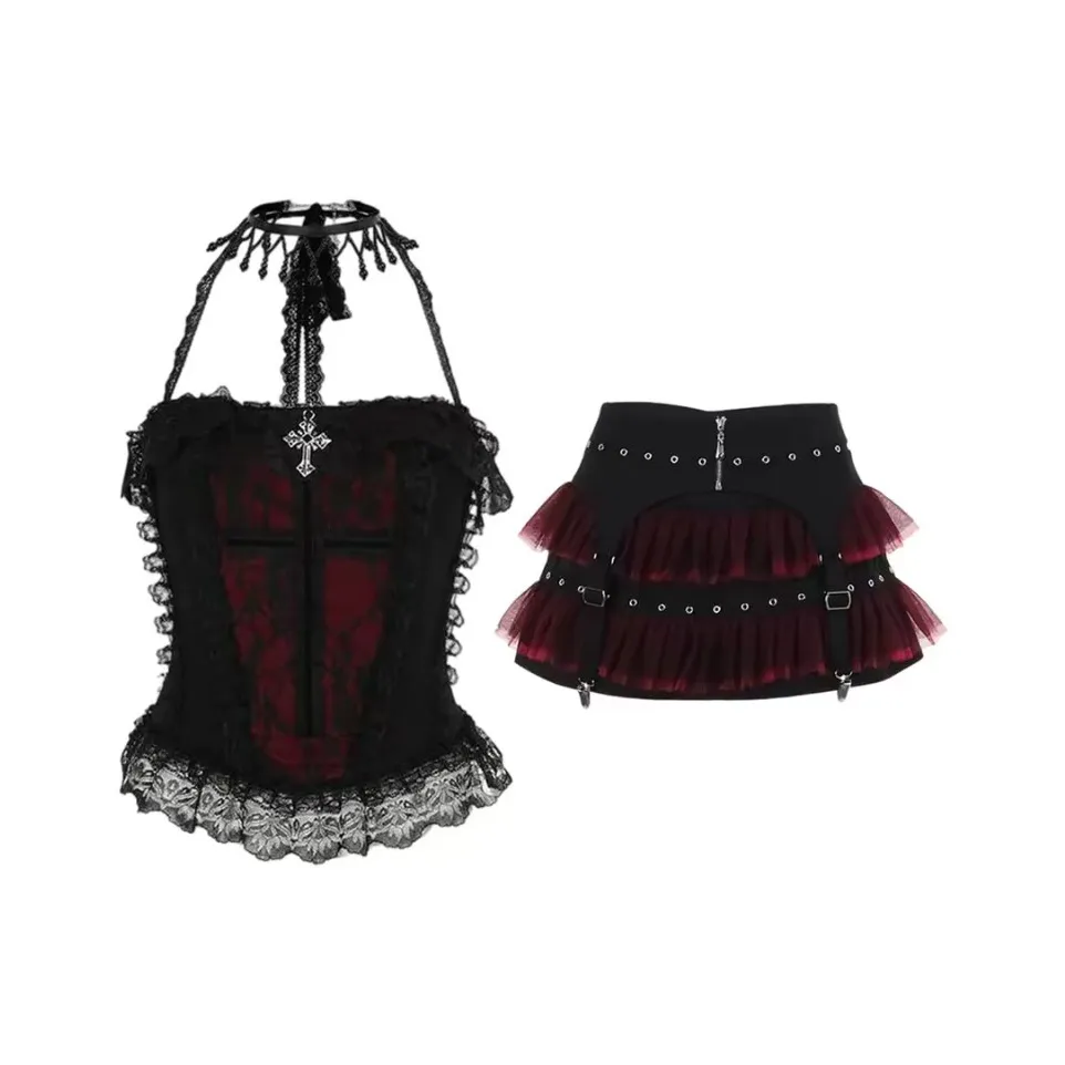 PUREIDOL Комплект с юбкой Женские Темно-красный