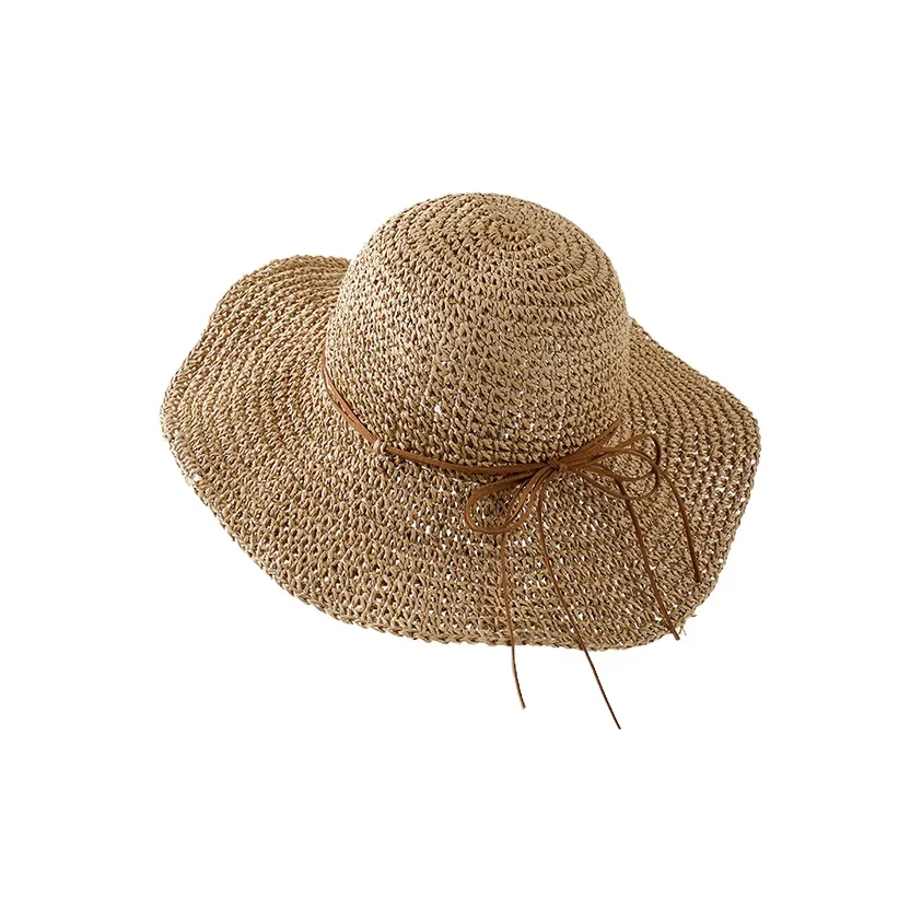 MUSTKOO Соломенная плетеная шляпа с защитой от солнца для женщин