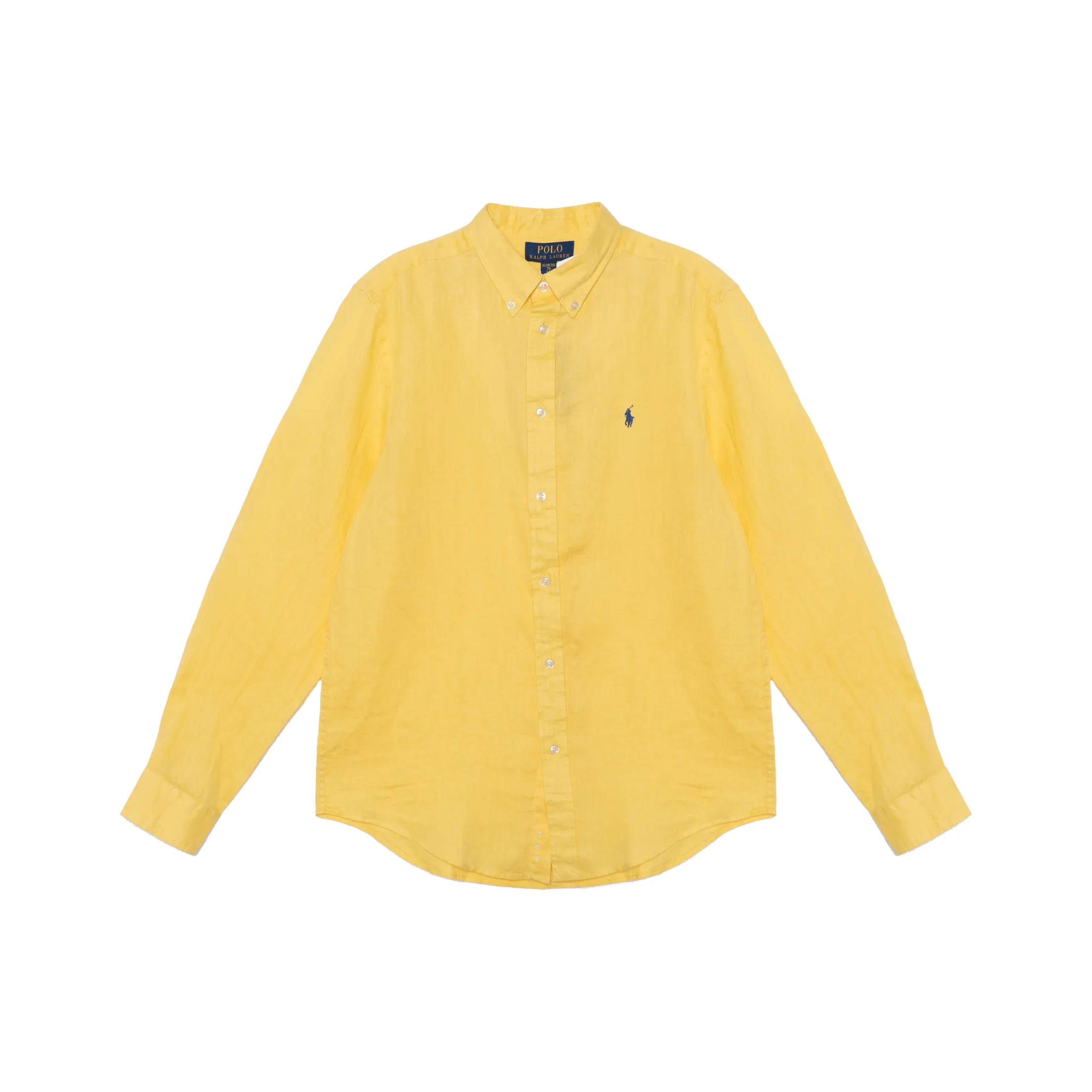 Polo Ralph Lauren Однотонная рубашка весенне-осенняя для детей желтая