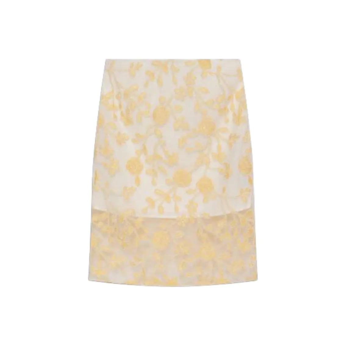 Rotate Повседневный Длинный Юбка Женские Желтый