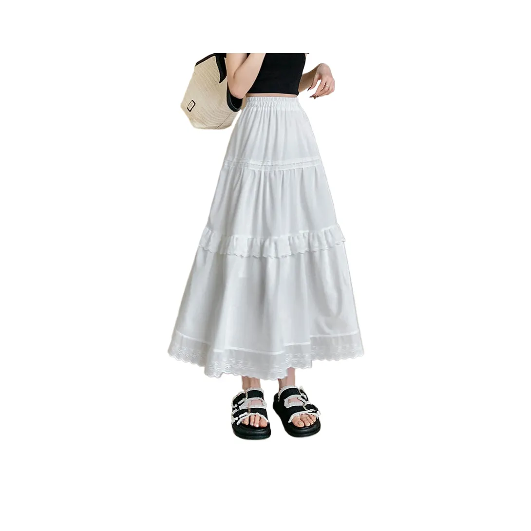 GOSO Повседневный Длинный Юбка Женская Белая