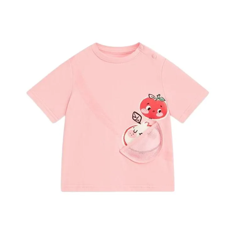 MQD T-рубашка Персиково-розовый Горохово-зеленый для детей 3-7 лет