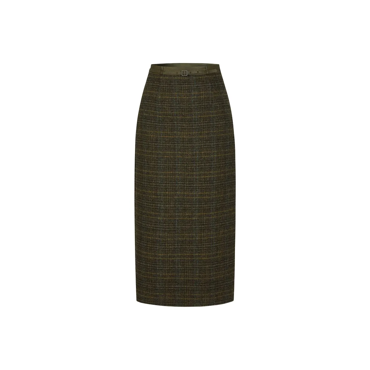 JZ. ANNAKRO Повседневный Длинный Юбка Женская Клетка Желтый Зеленый