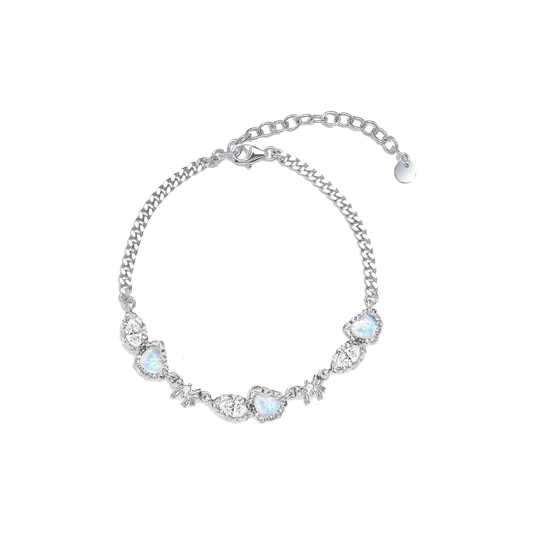 LUCKY ZHY Белое золото с покрытием медные браслеты женские