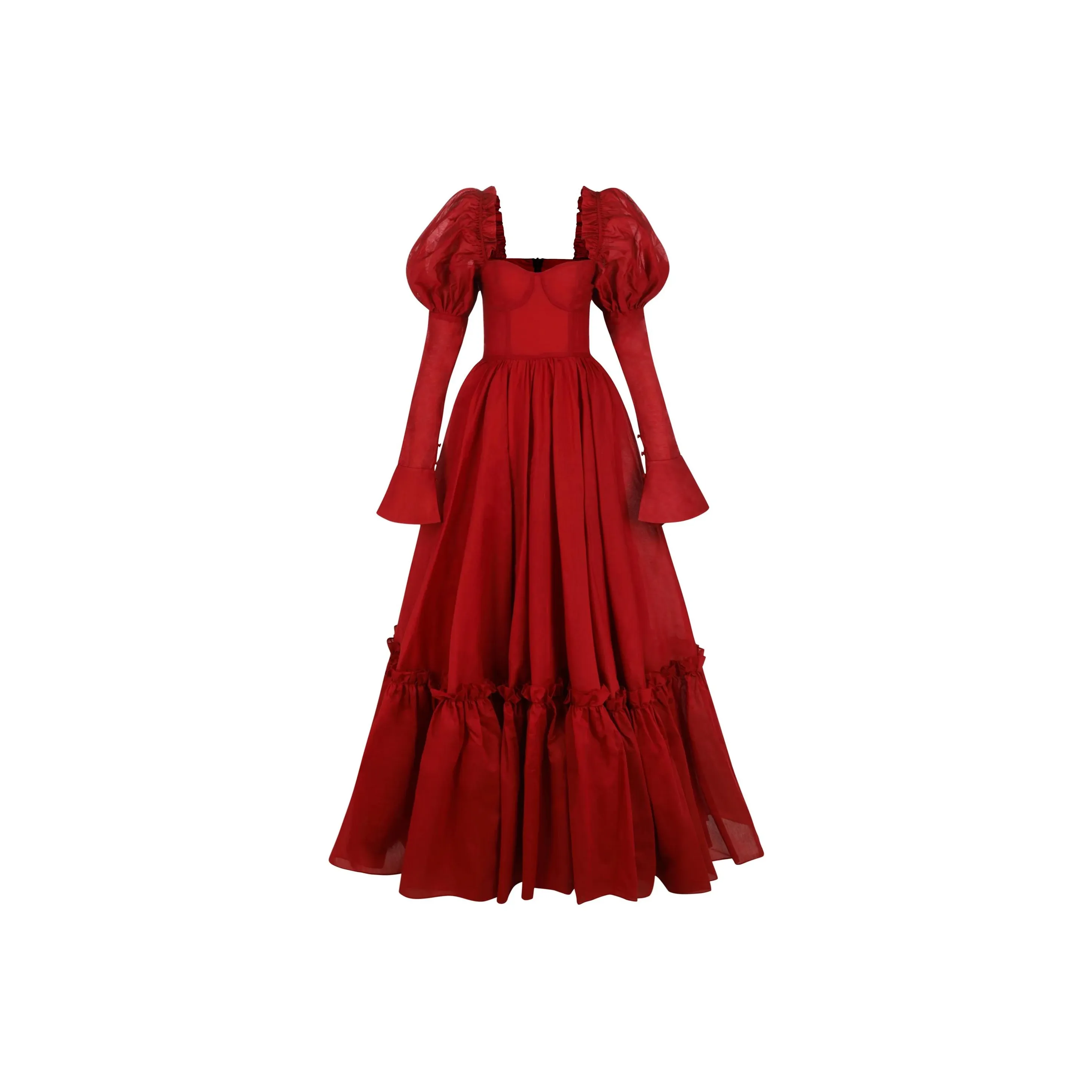 Selkie Collection FW24 Evening Dress Women's ROUGE Cherry Red