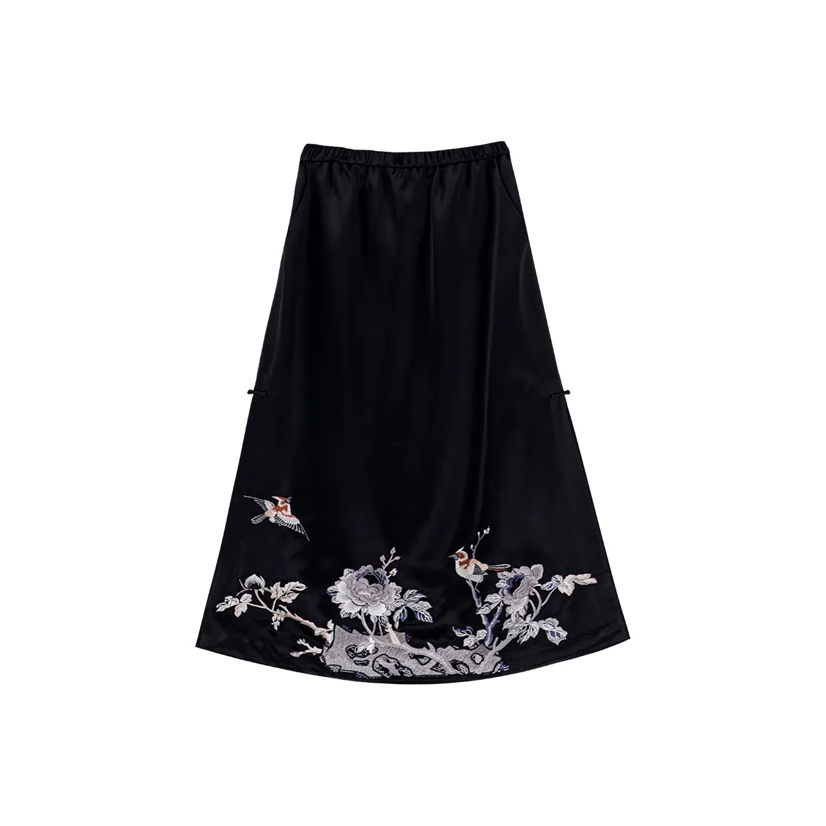 YICHENGFENGXU Повседневный Длинный Юбка Женские Черный