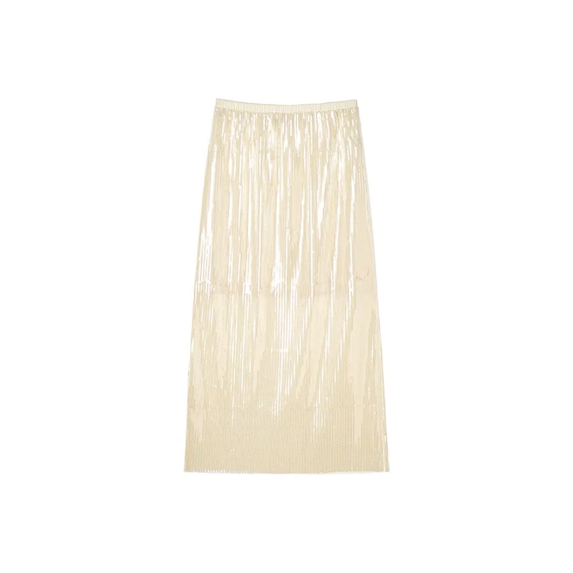 EKOOL Повседневный длинный юбка женский абрикос с блестками