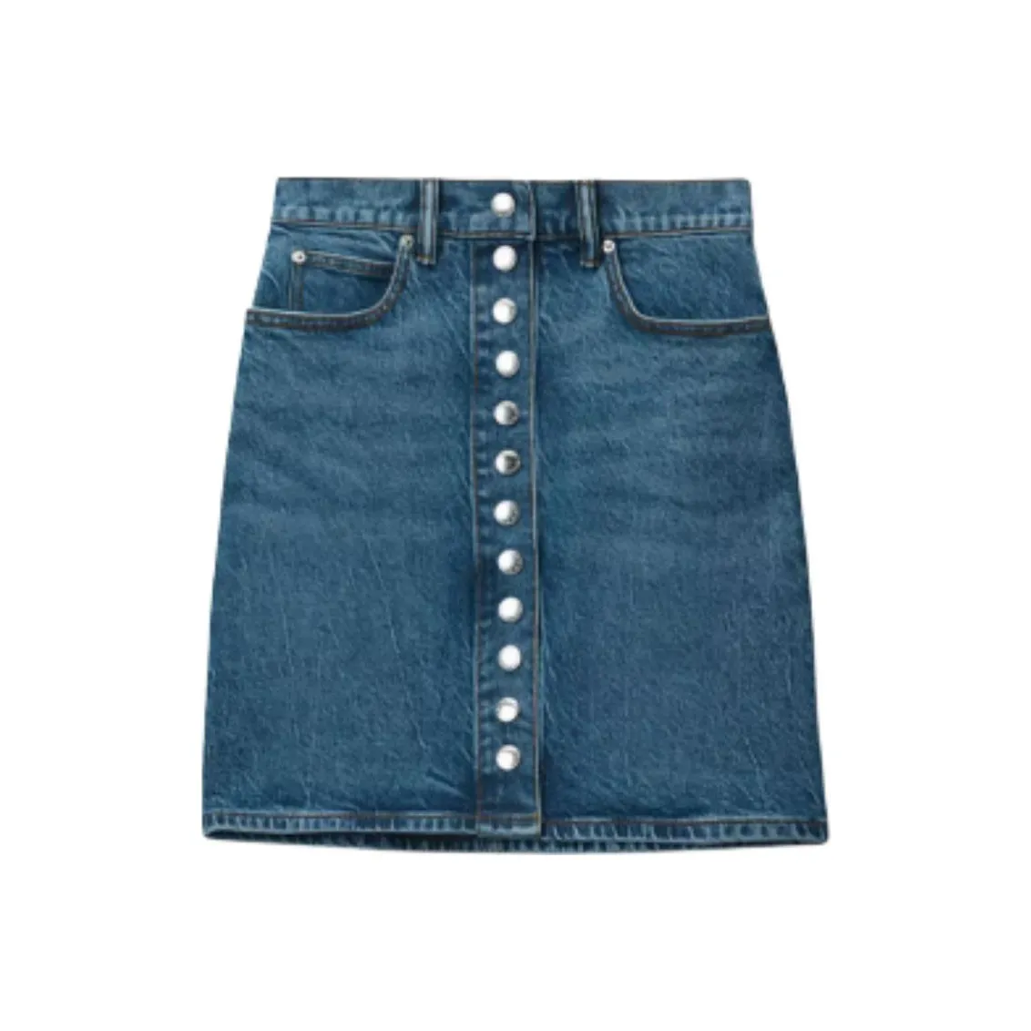 Alexander Wang FW24 Джинсовые короткие юбки Женские Темно-синий