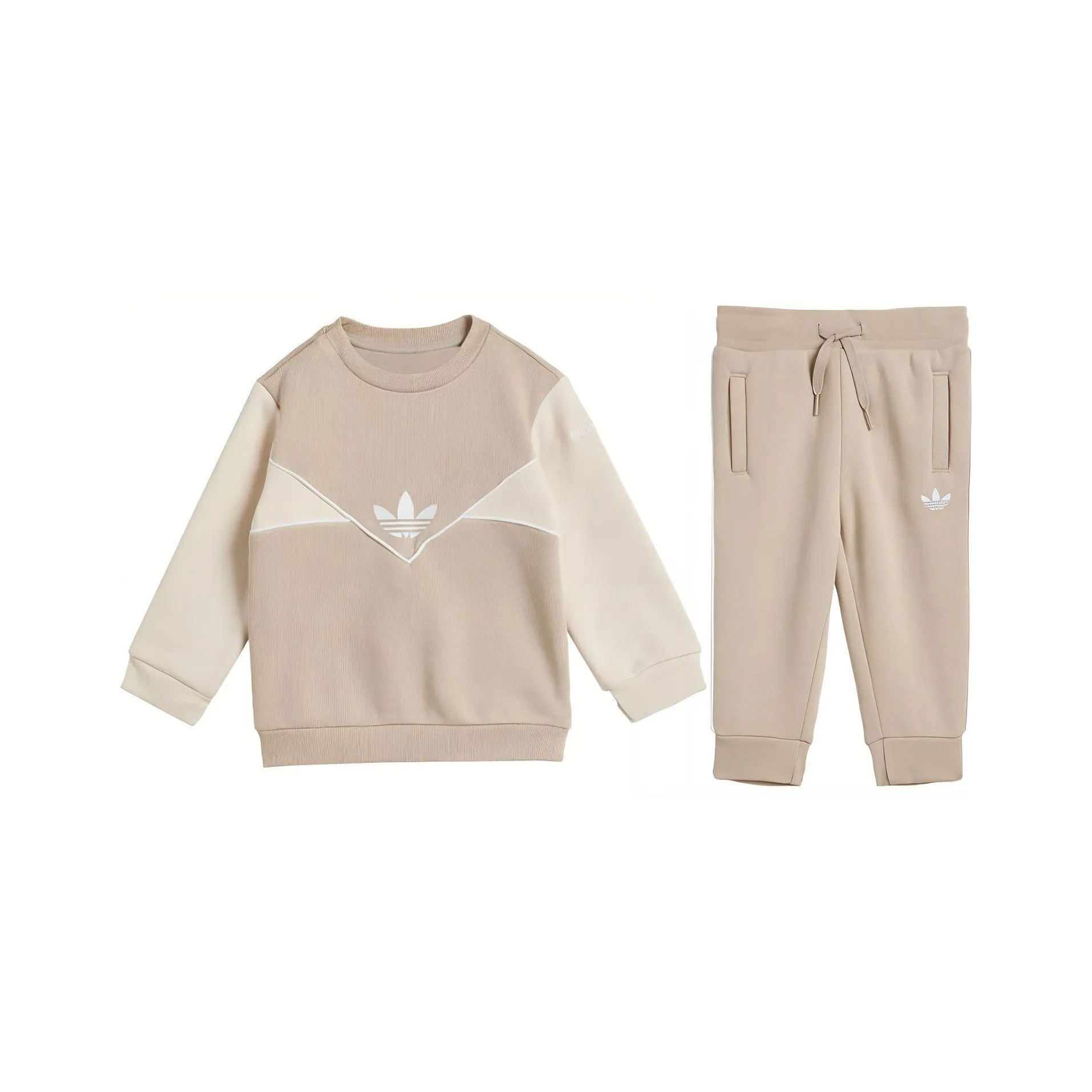 Adidas Originals Повседневная спортивная одежда ADICOLOR CREW SET Светлый хаки Детский и для малышей