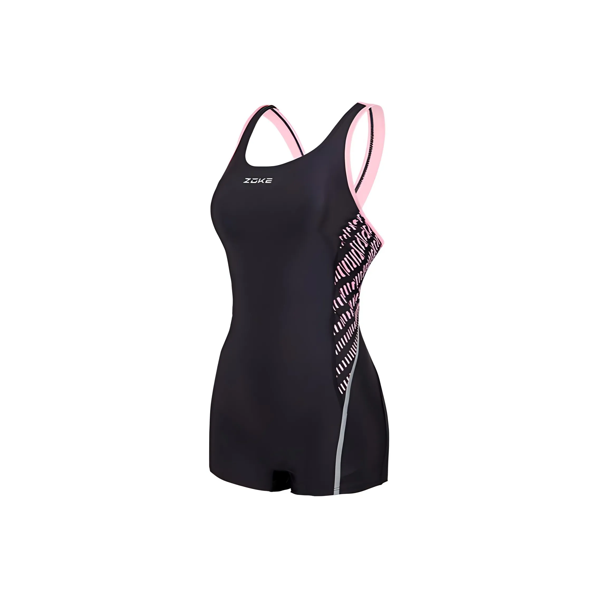 ZOKE One-piece Swimsuit Women's Black Pink Edges