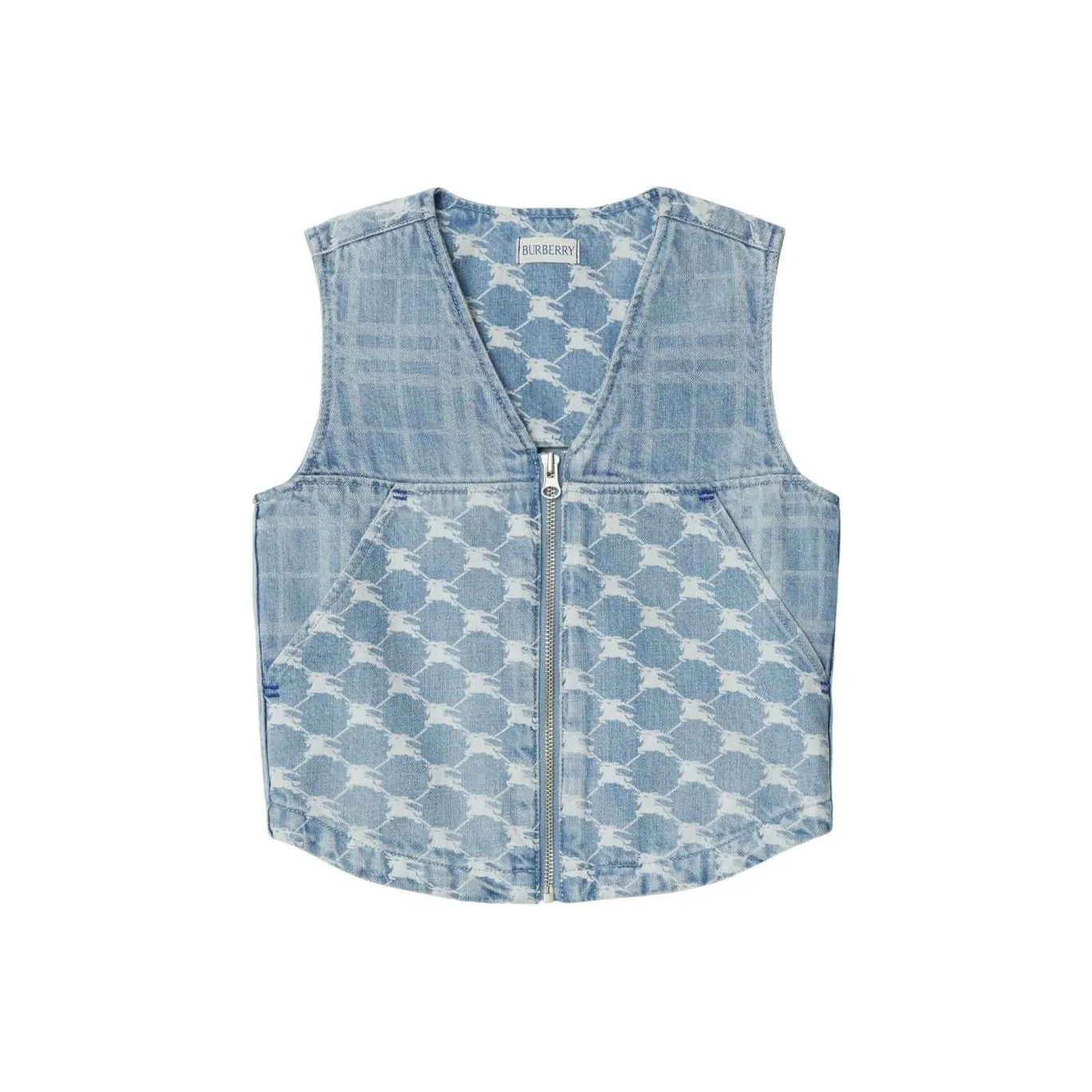 Burberry FW23 Жилет Светло-Синий Детский