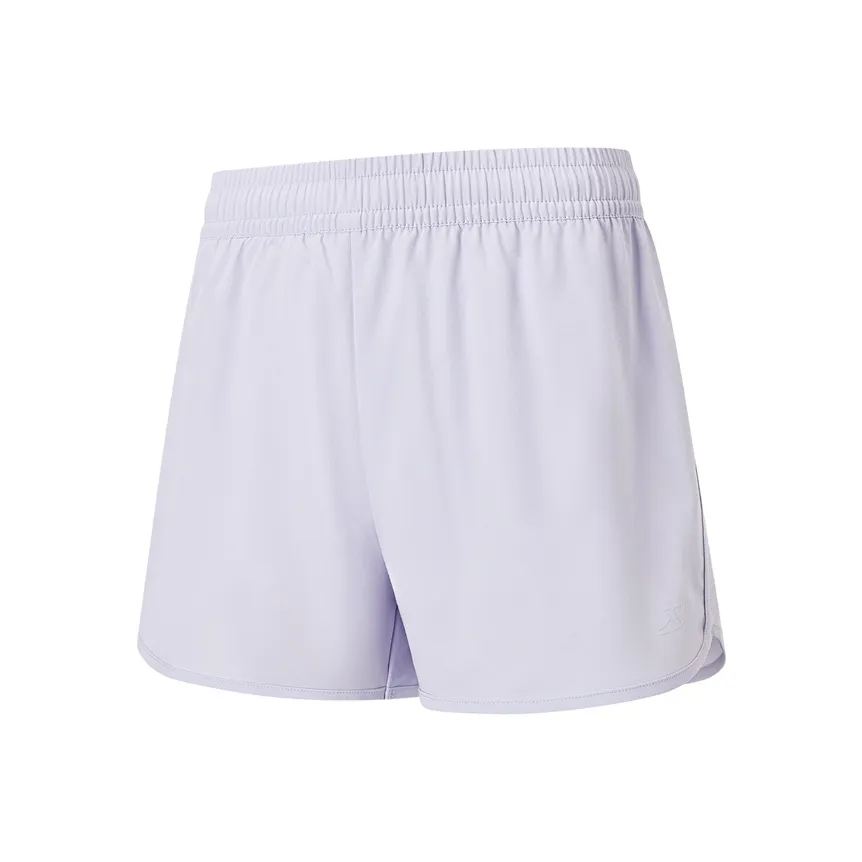 XTEP Комплексное обучение Короткий рукав Спортивные шорты Женские Прозрачный фиолетовый