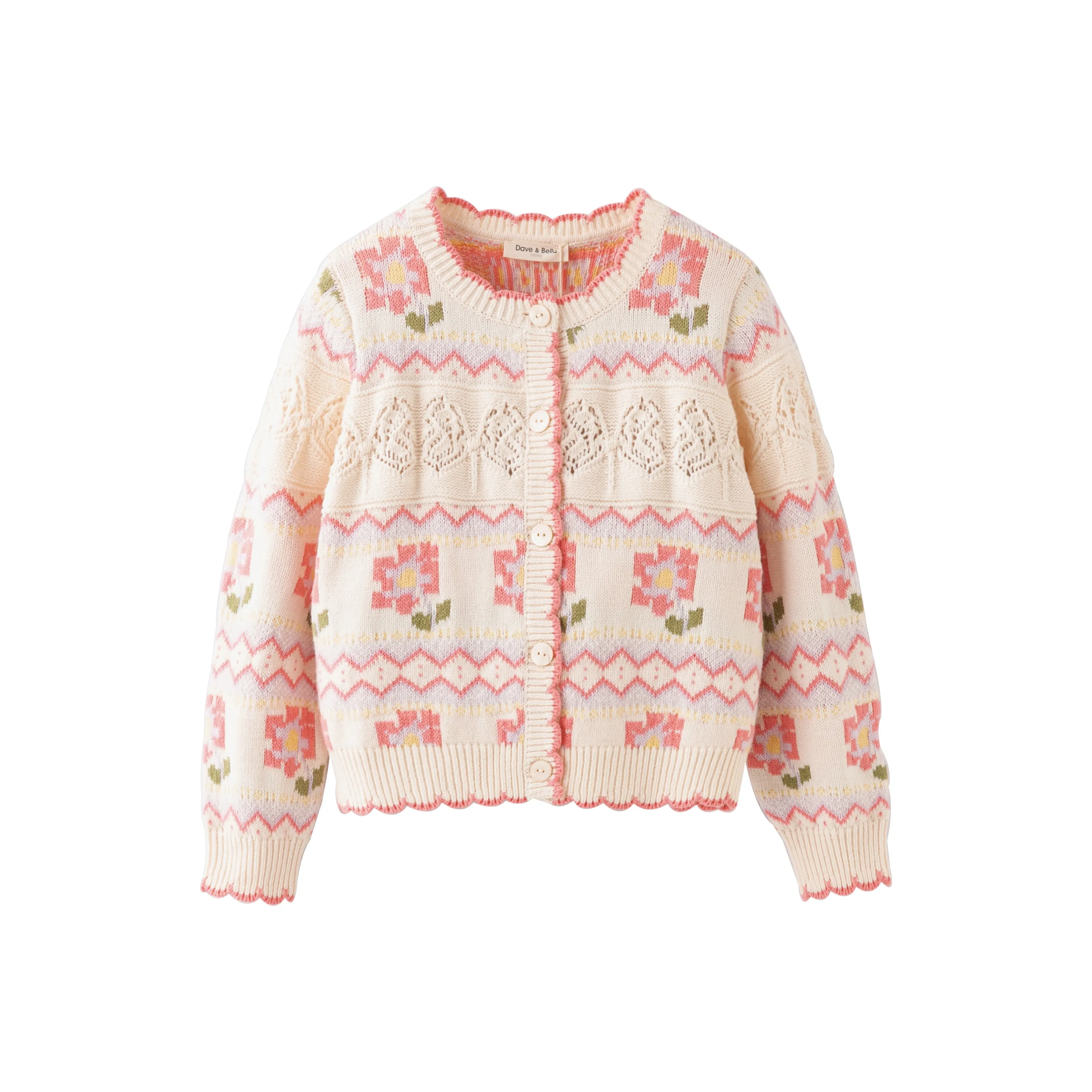 DAVE BELLA Свитер Чернильный цветочный Shadows In Розовый Детский