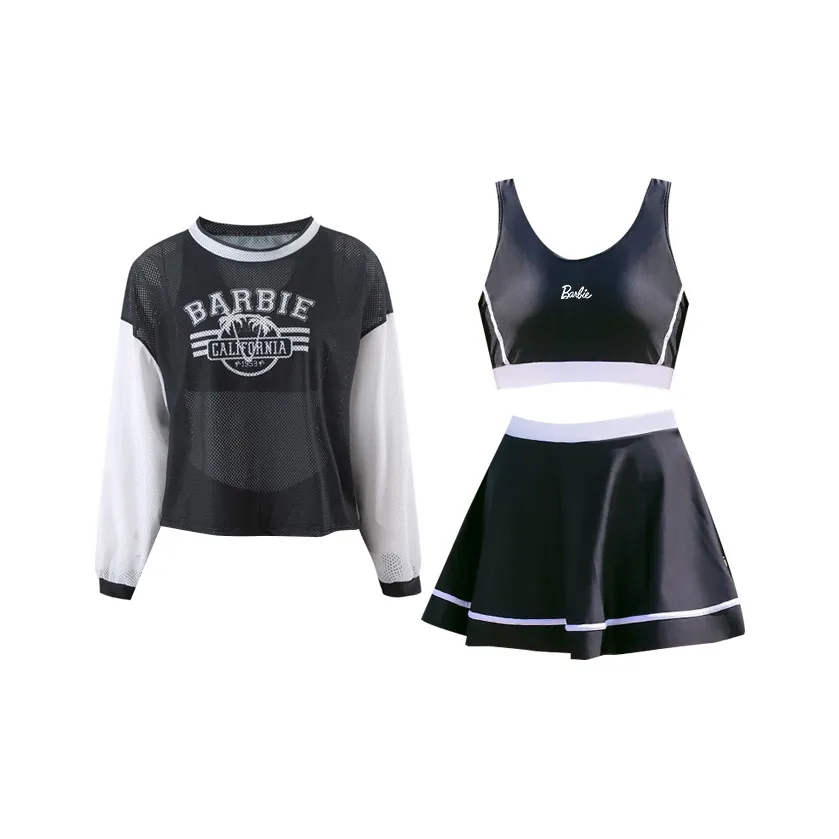 Барби Двухкомпонентный Купальник Женский Черный