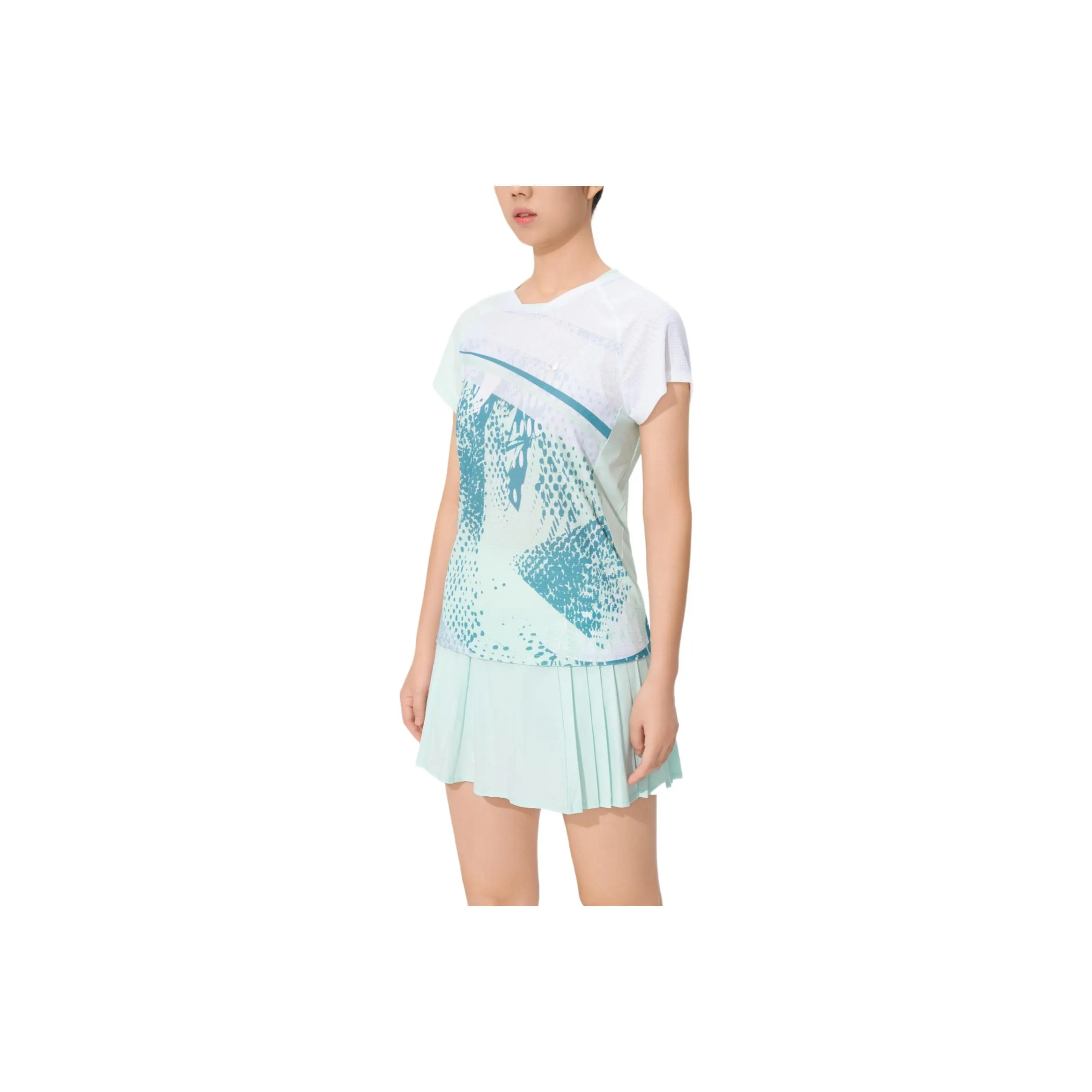 DECATHLON PERFLY Badminton Clothing Women's Light Jade Stone Color