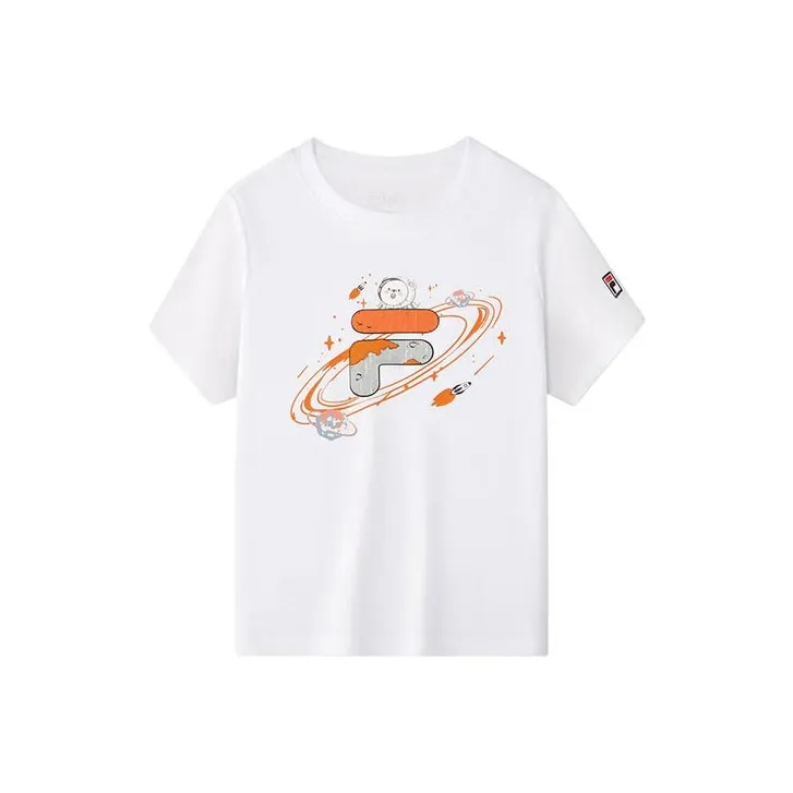 FILA KIDS T-Shirt Стандартный Белый Детский