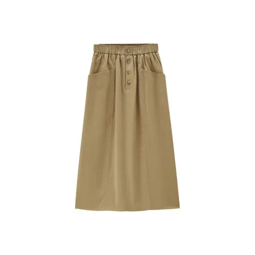 Giordano Женские Повседневные Длинные Юбки