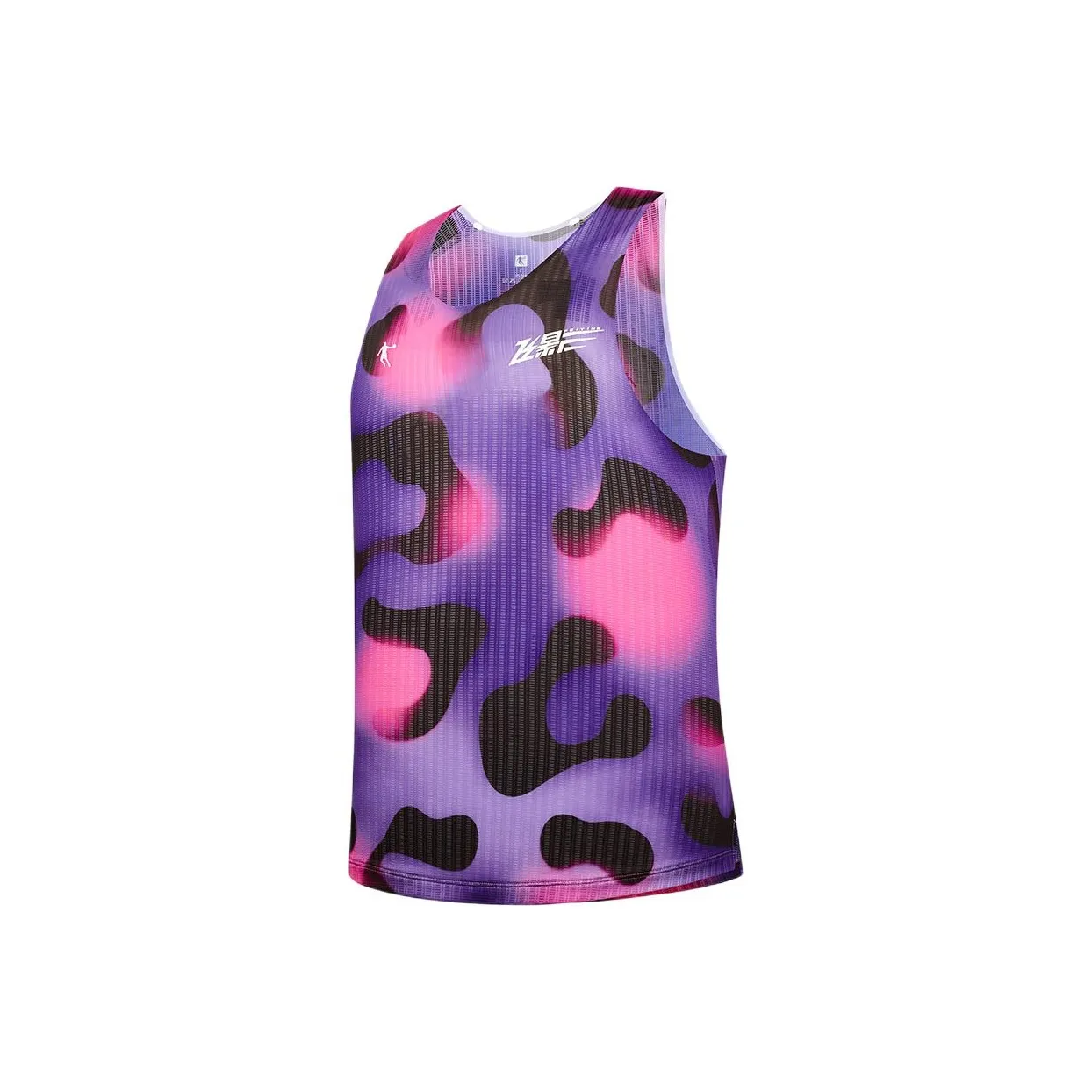 QIAODAN Feiying Майка Мужская Розово-фиолетовая Леопардовая Смешанная с Принт