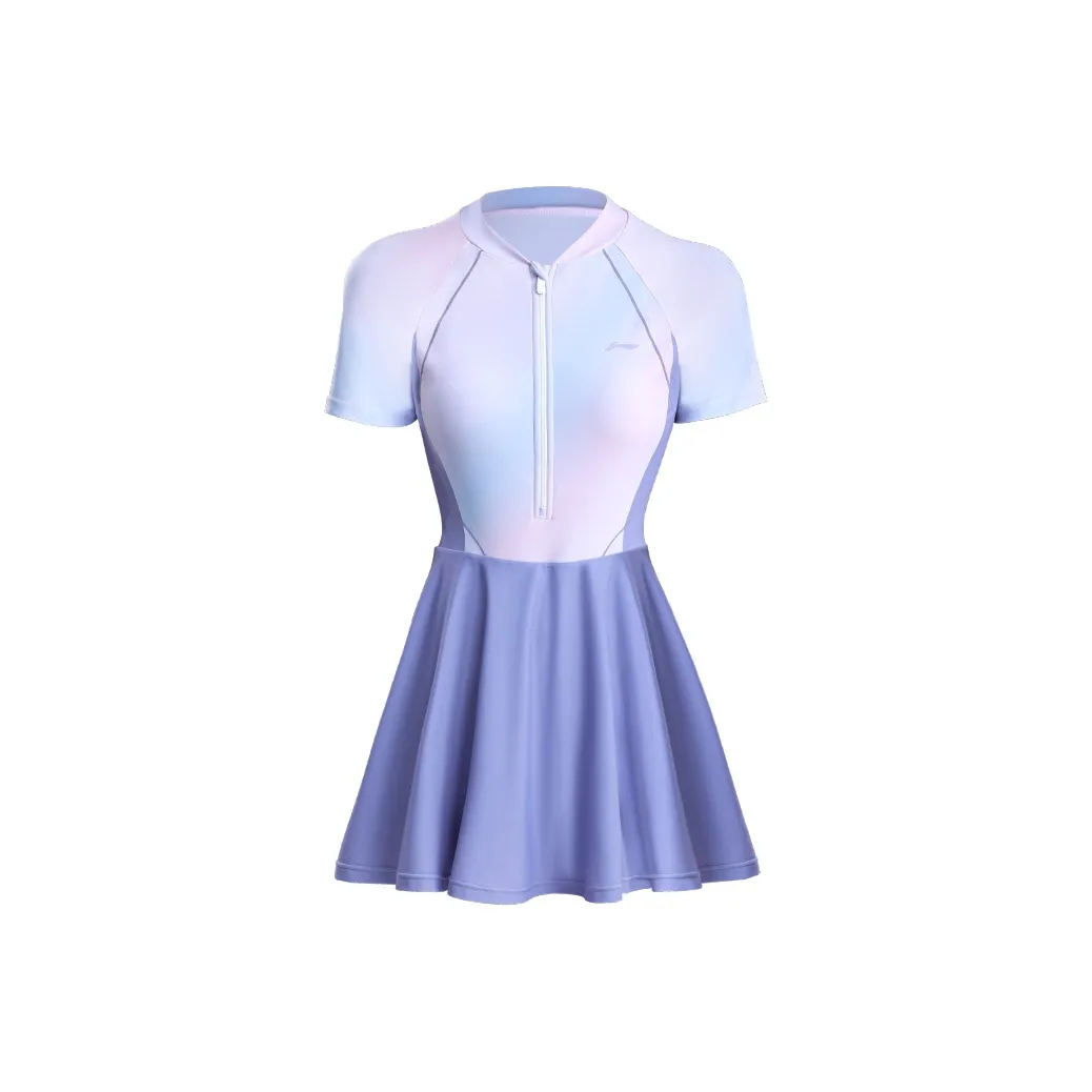 LiNing One Piece Купальник Женский Градиент Фиолетовый