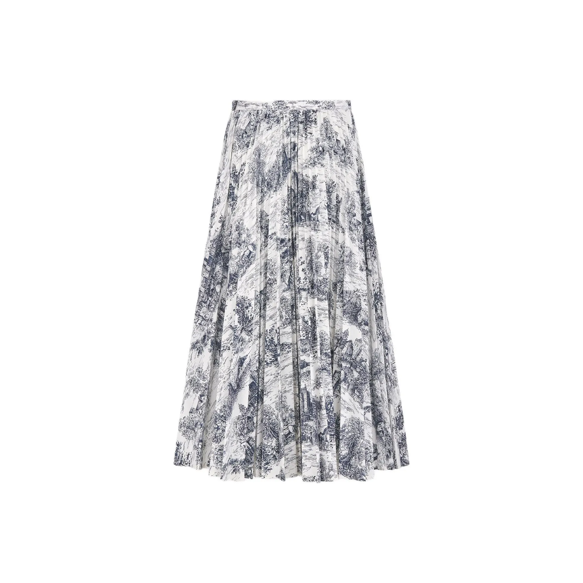 DIOR FW24 Casual Long Skirt Women's White Blue