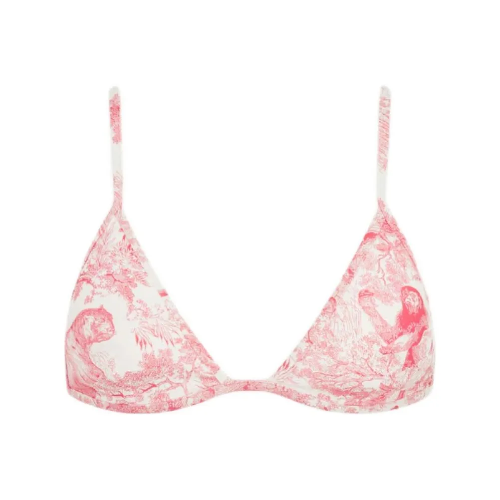 Christian DIOR All Over Patterned Tied Bikini Top
