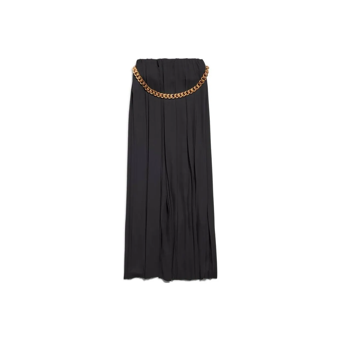 Balenciaga Chunky Chain Pleated Maxi Skirt