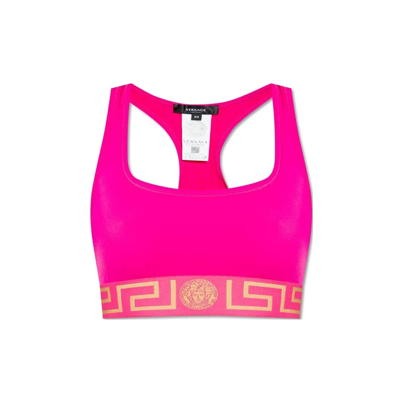 VERSACE Greca Border Sports Bra 'Fuchsia'