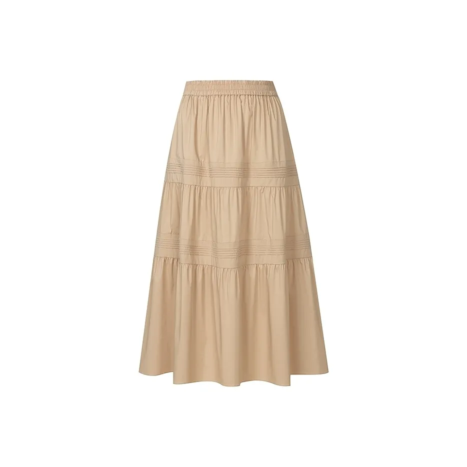 Firststation Casual Long Skirts Women's Camel