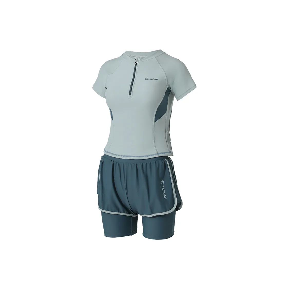 QIAODAN Двухкомпонентный купальник женский горохово-зеленый