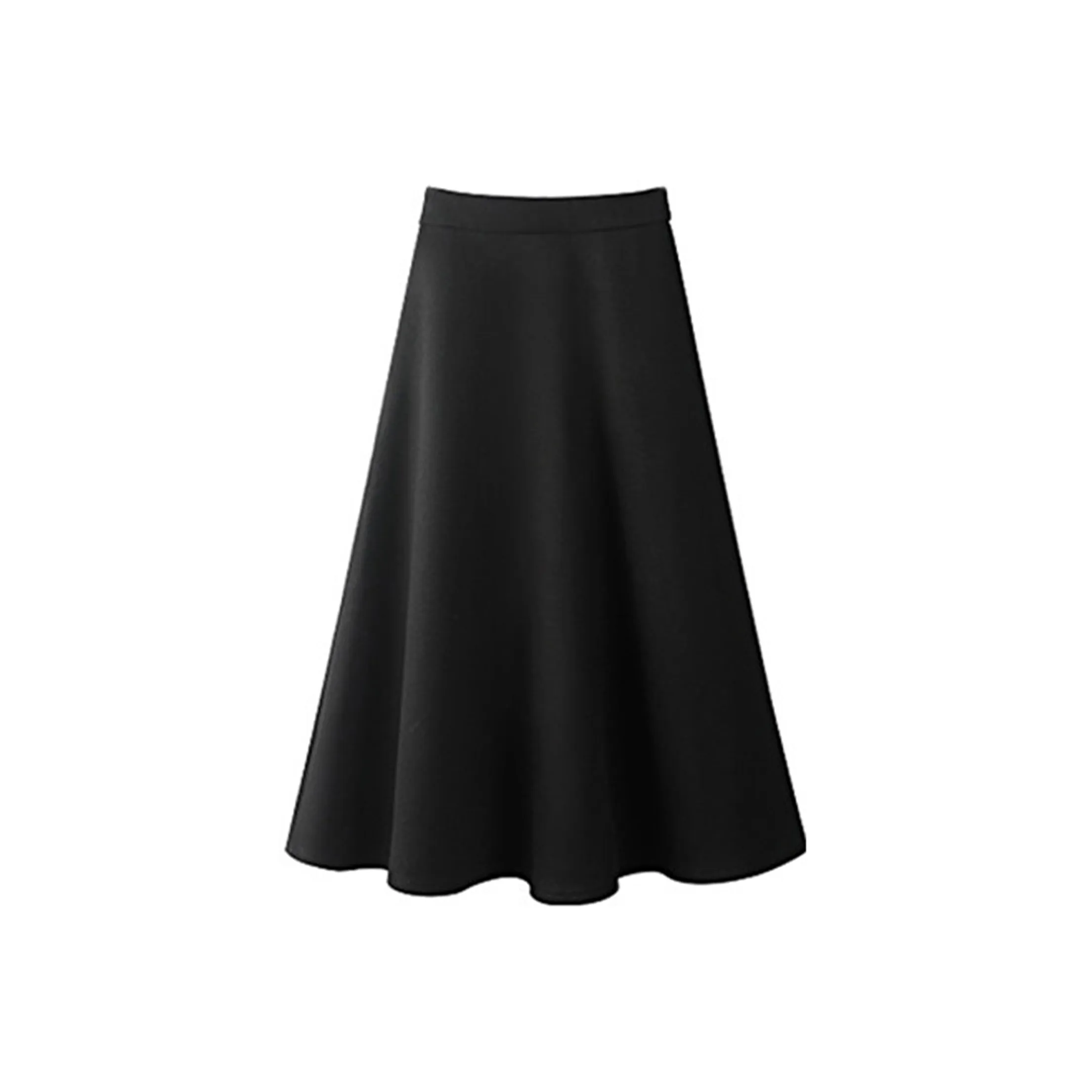 Wbwq Повседневный Длинный Юбка Женские Черный