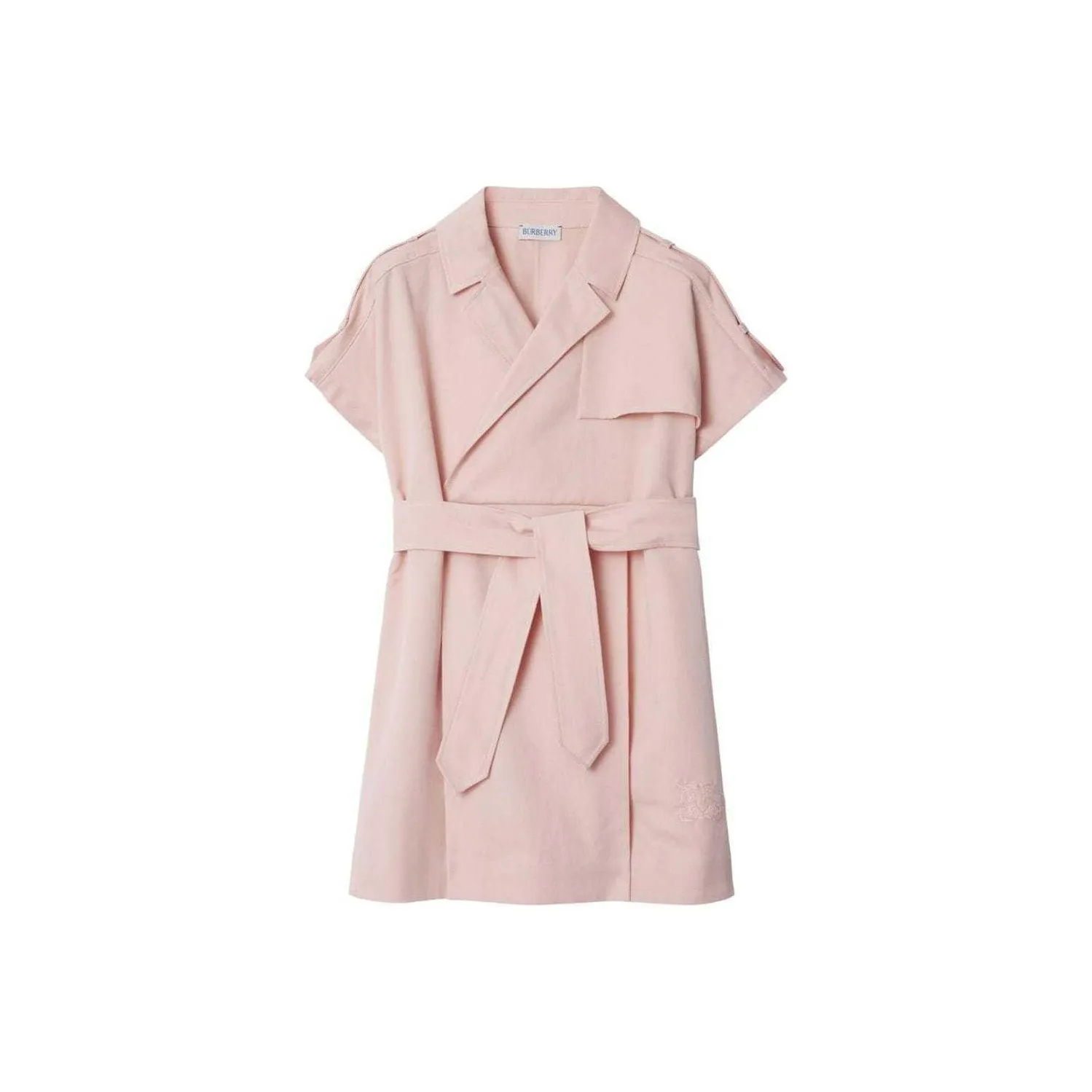 Burberry Детское платье SS24 Светло-розовое для малышей