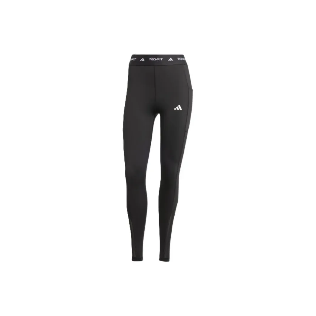 Adidas Techfit Stash Pocket Full length Leggings Sports Pants Women's Black