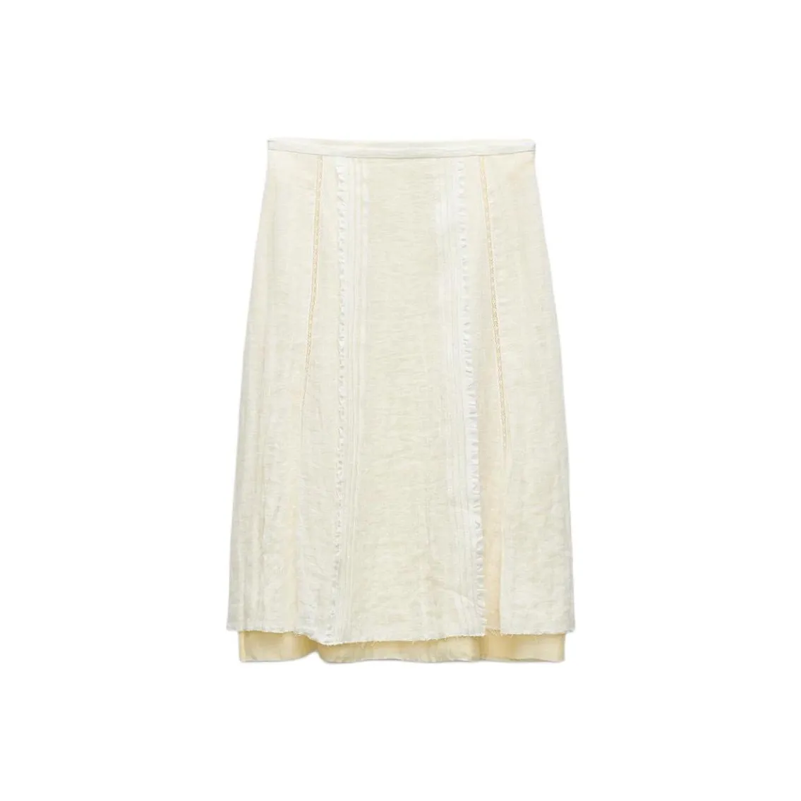 ZARA ZW Series Casual Long Skirts Women's White