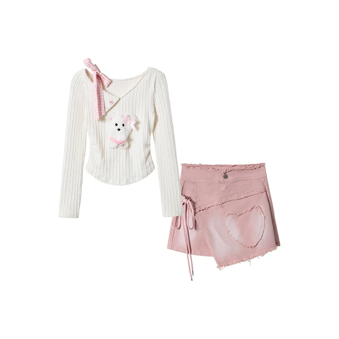 FABRIC PIG Комплект с юбкой Женские Розовый