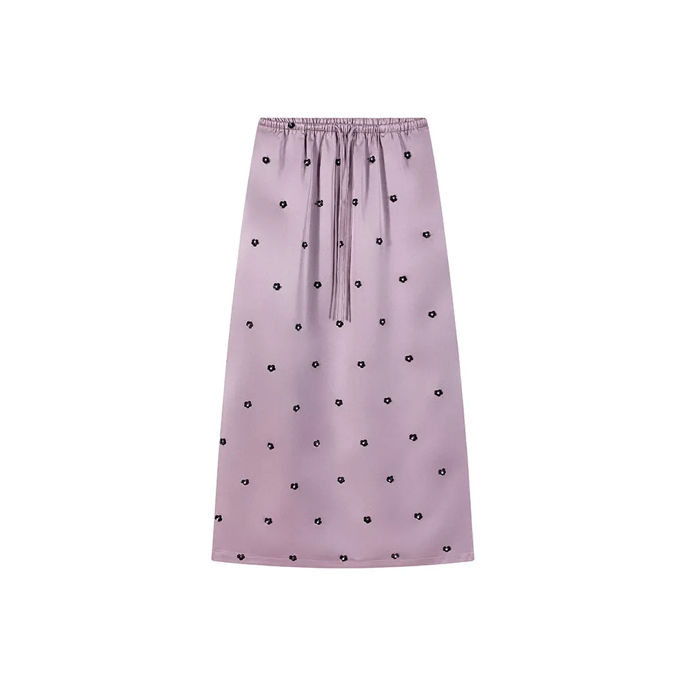 CARIEDO Повседневный Длинный Юбка Женские Фиолетовый