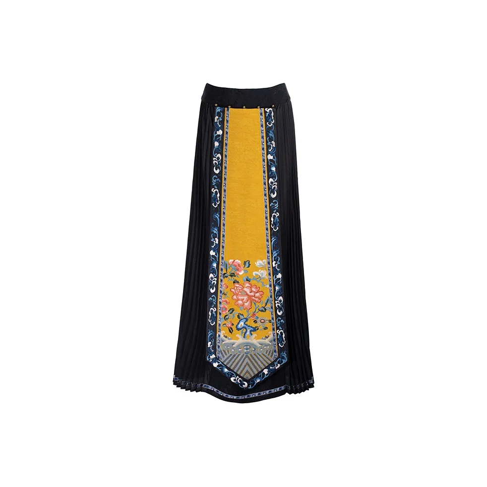 A LIFE ON THE LEFT Повседневный Длинный Юбка Женские Heavenly Jet And Земля Rehmannia