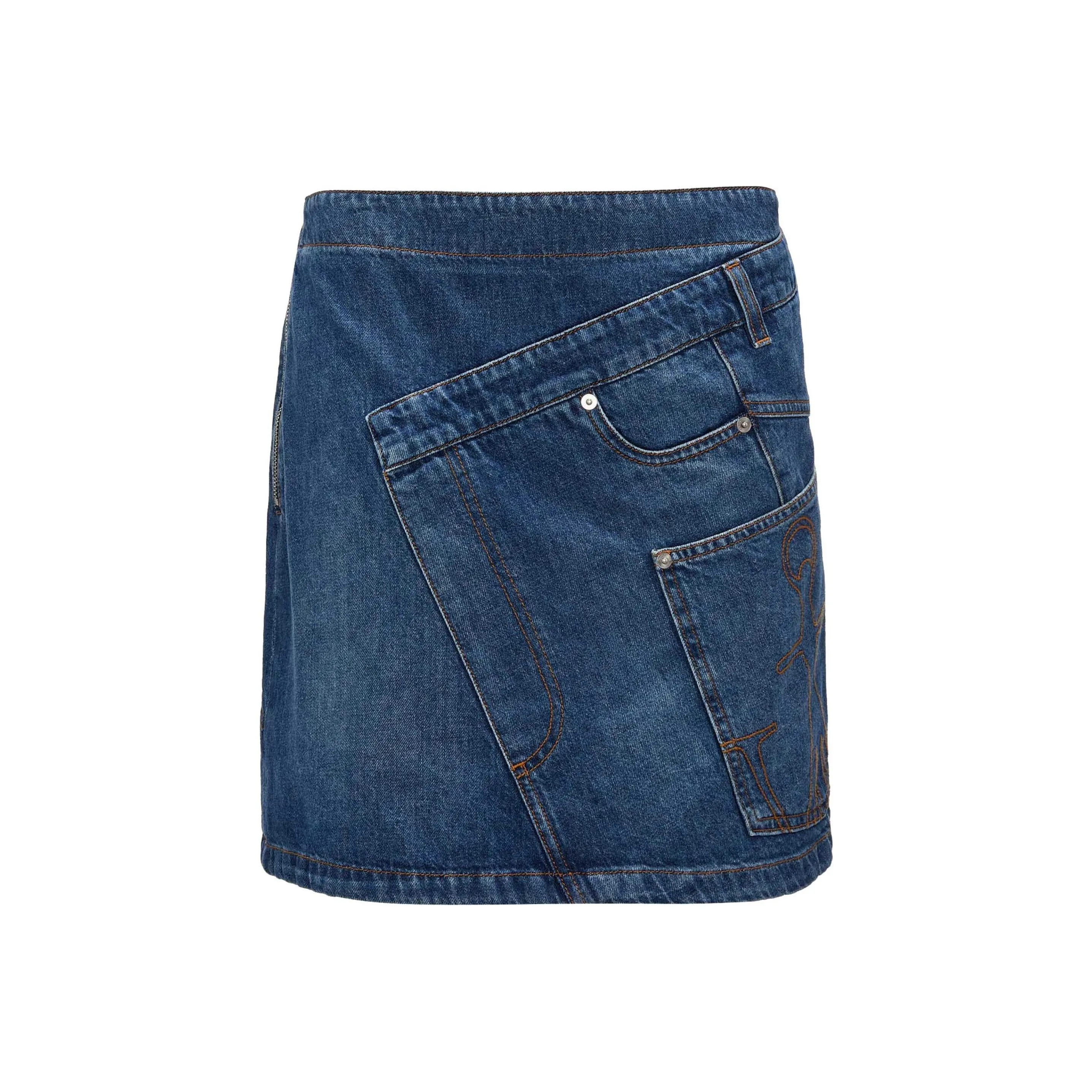 JW Anderson Twisted Denim Mini Skirt