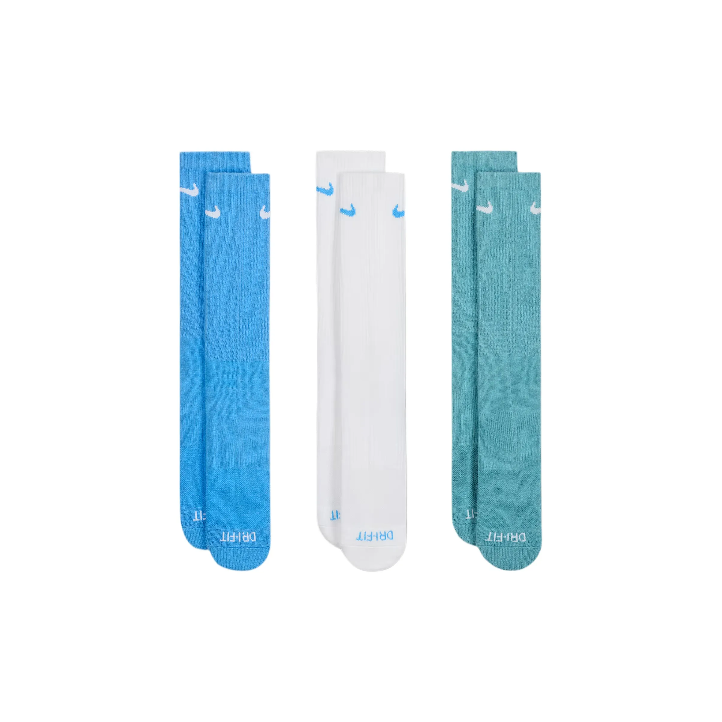 Найки Dri Fit Носки Crew Унисекс 3 Пачки Многоцветные