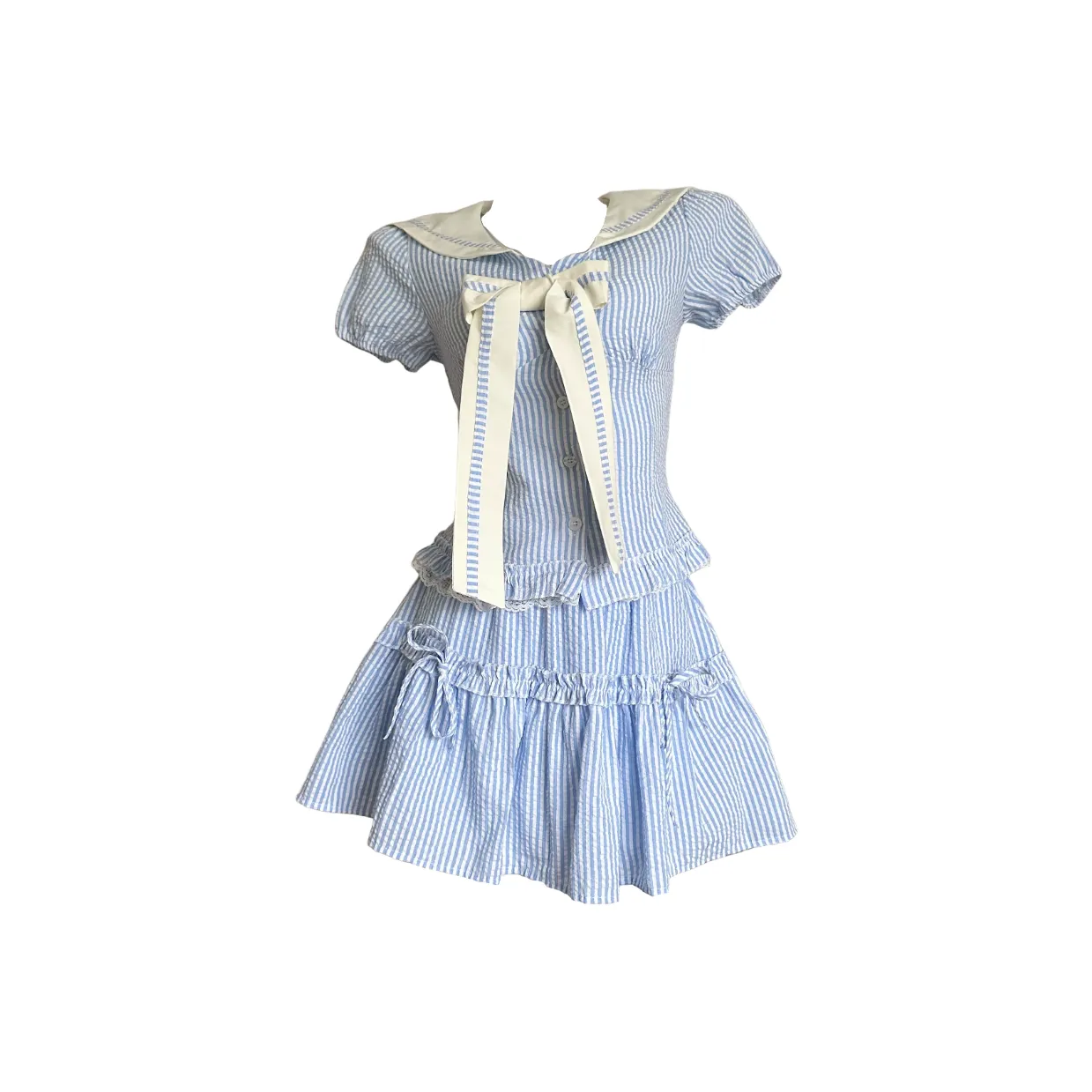 ARIADNAW STUDIO Комплект с юбкой Женские Синий комплект