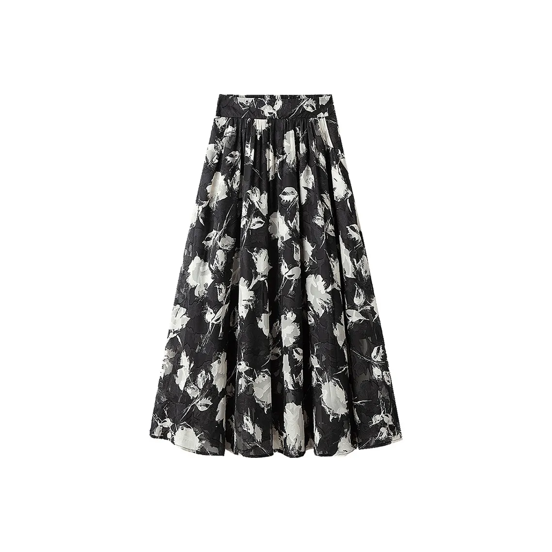 Cypress House Повседневный Длинный Юбка Женские Черный с Бежевым Цветочным