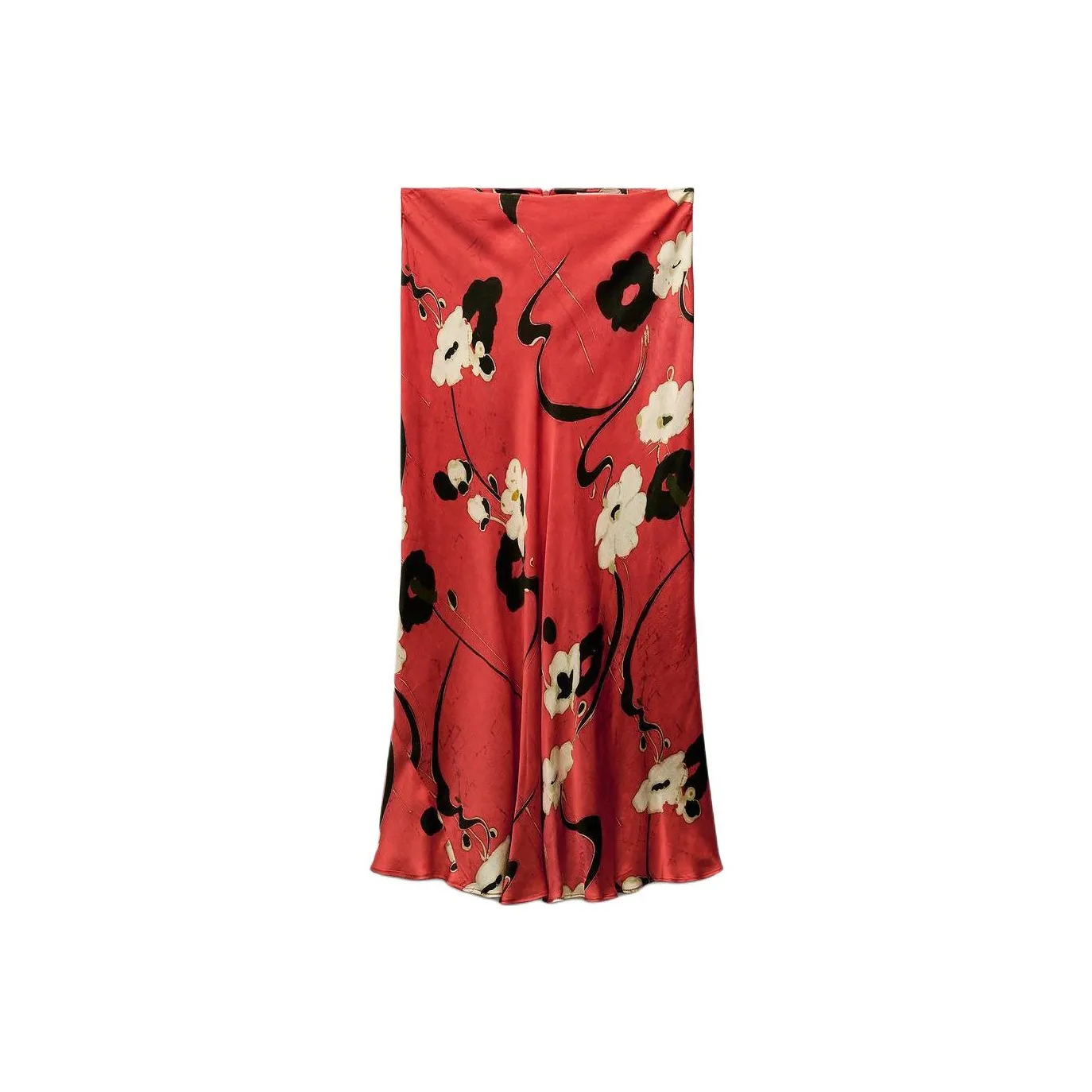 ZARA ZW Series Повседневный Длинный Юбка Женские Красный