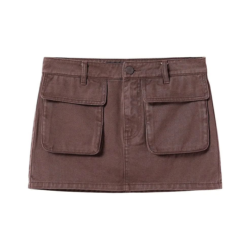 Miss Sixty Denim Short Skirts Women's Coffee Umber