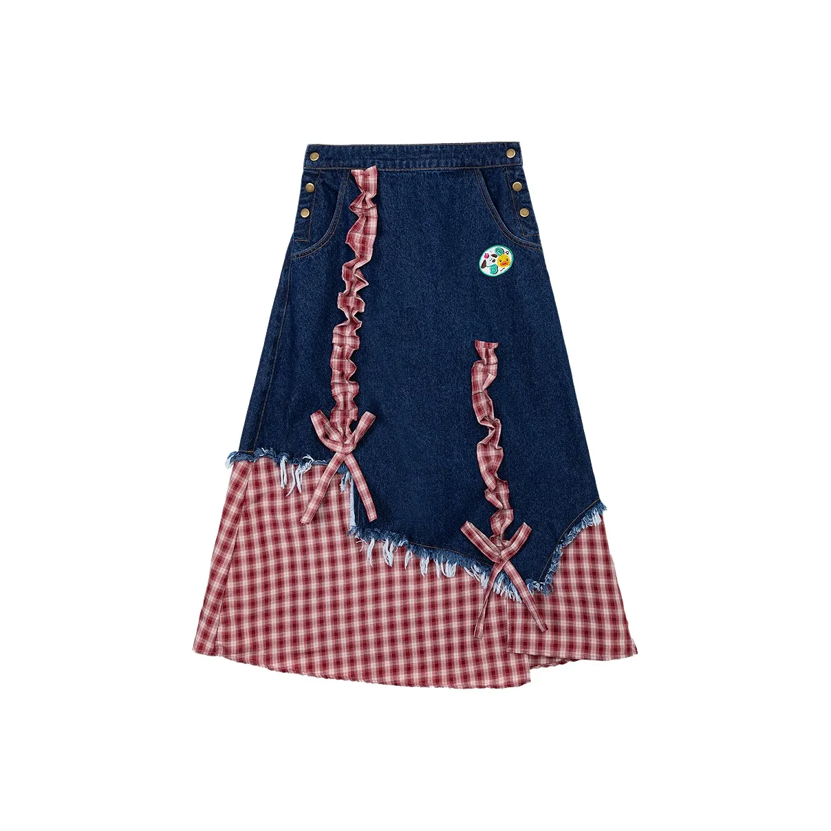 B.Duck Повседневный Длинный Юбка Женская Темно-синий