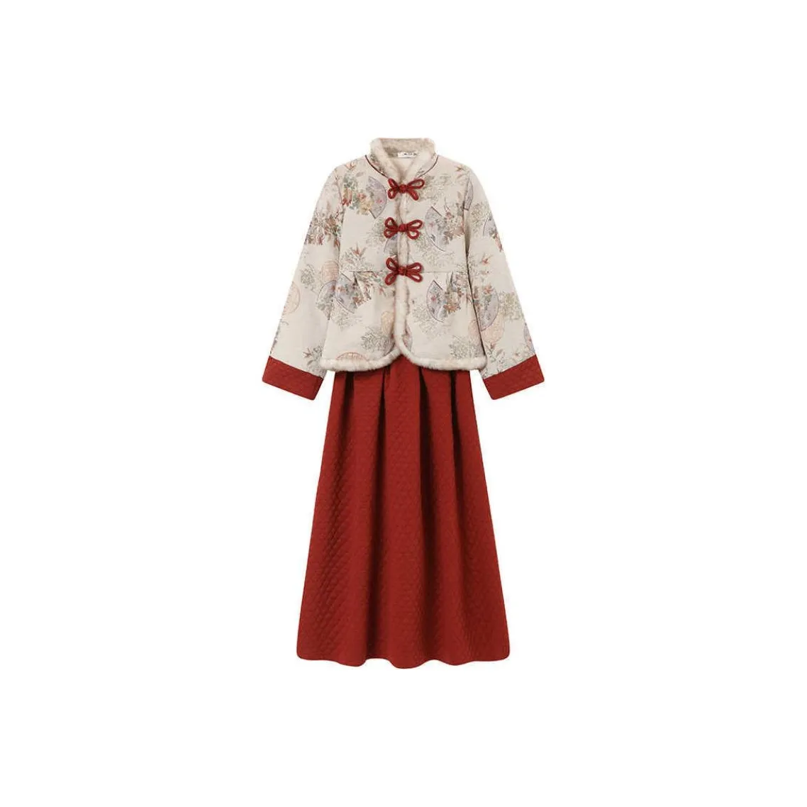 GULIANFEI Комплект с юбкой женский красный