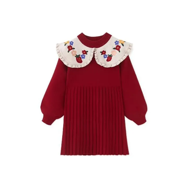 Pptown Детское платье глазурно-красный цвет