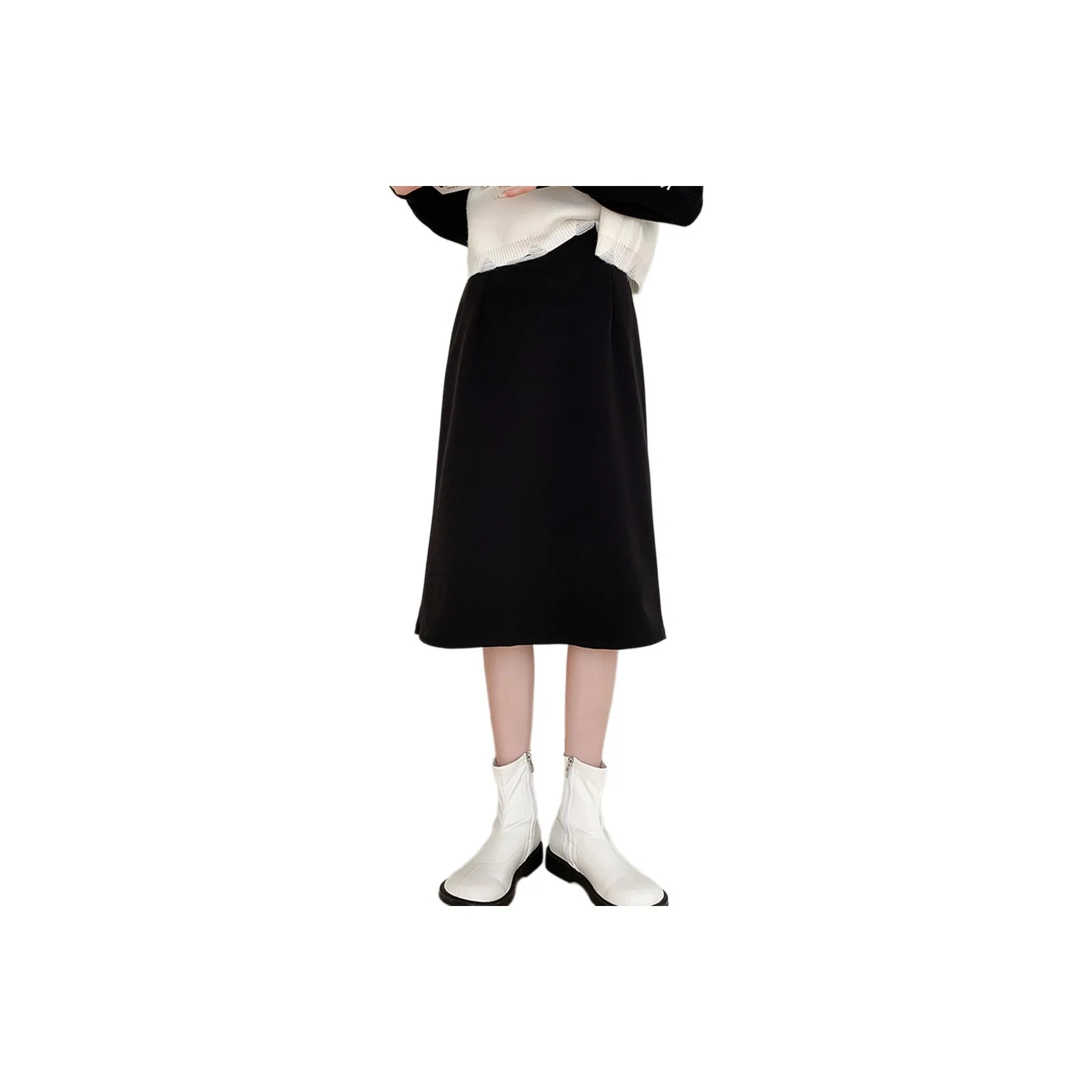 Ya Sheep People Повседневный Длинный Юбка Женские Черный