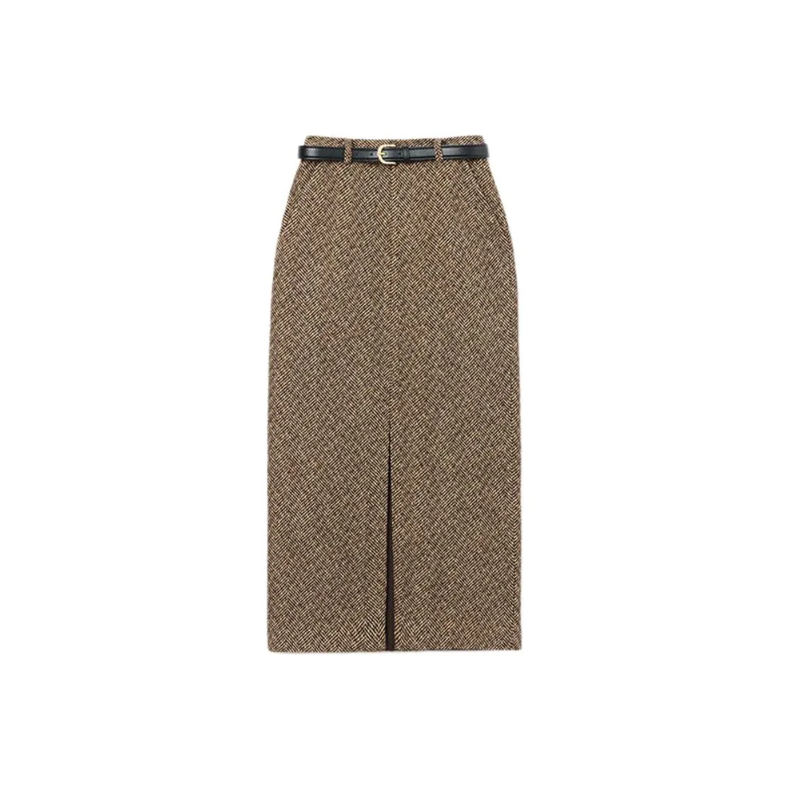 Self portrait Herringbone pattern Midi Skrt