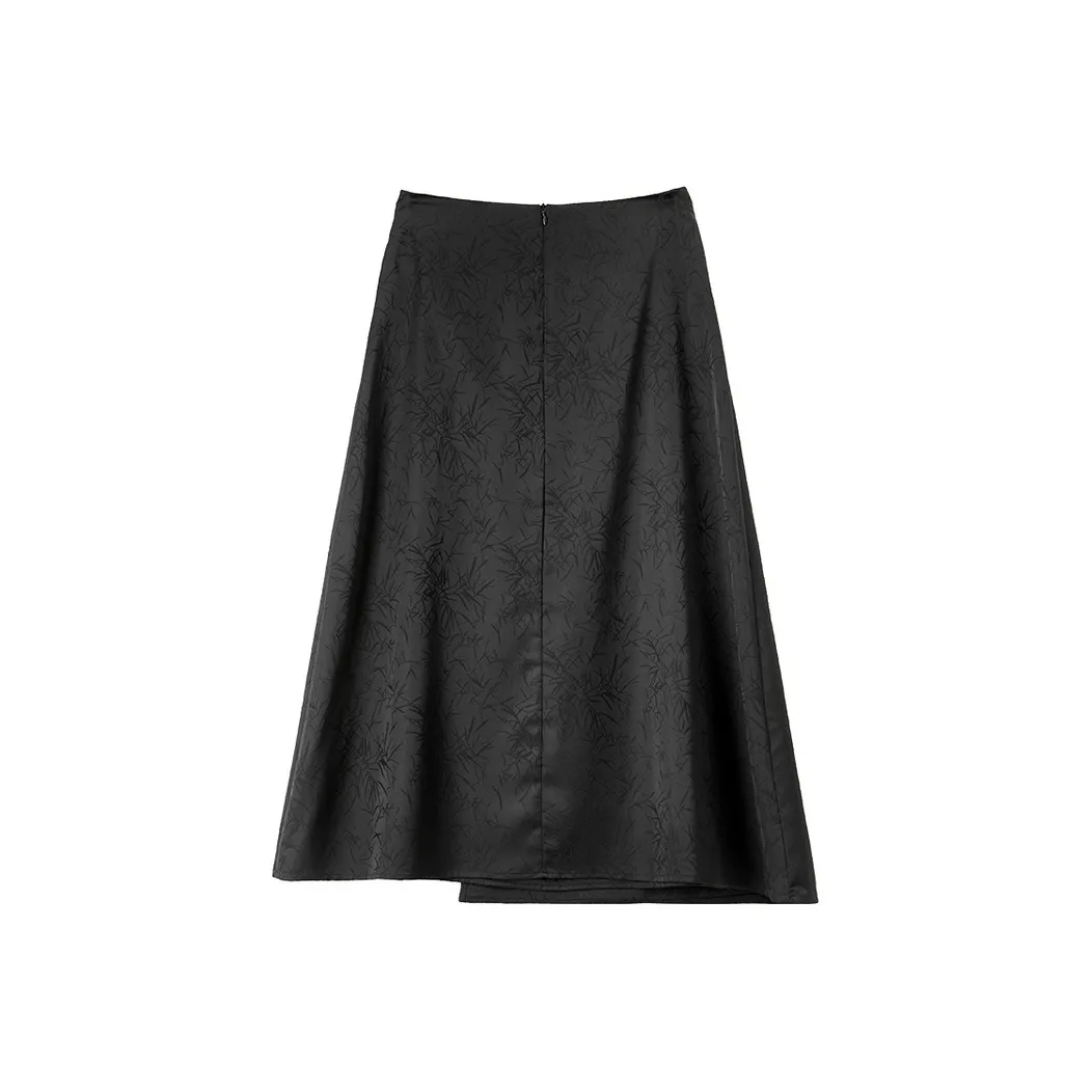 SENTUBILA Casual Long Skirts Women's Black