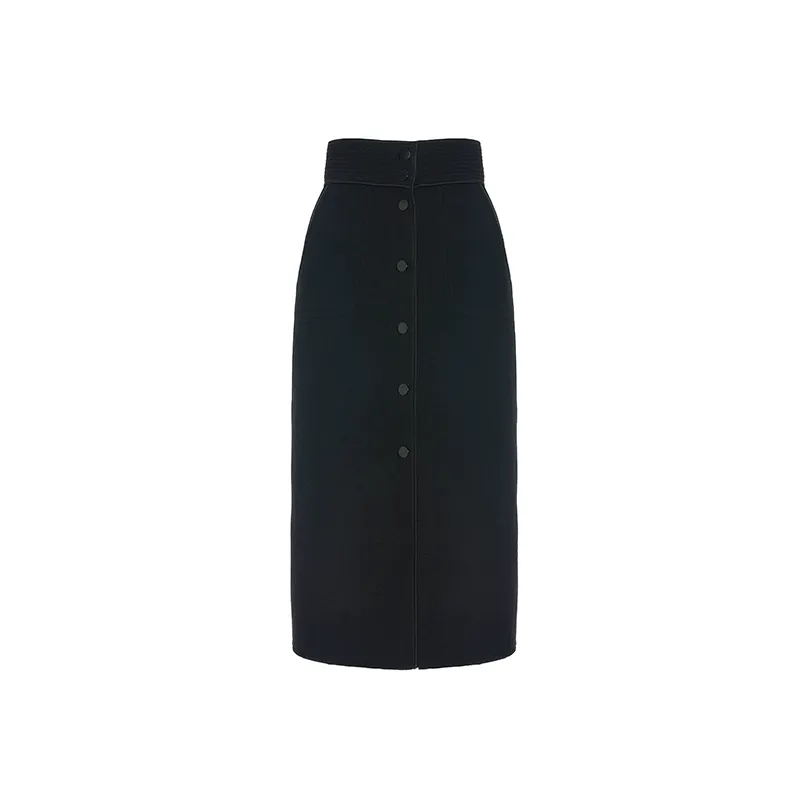 BESIONIA FW23 Casual Long Skirts Women's Black