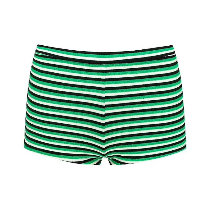 YUKARI SWIM Плавки Женские Черный Зеленый Белый Полосы